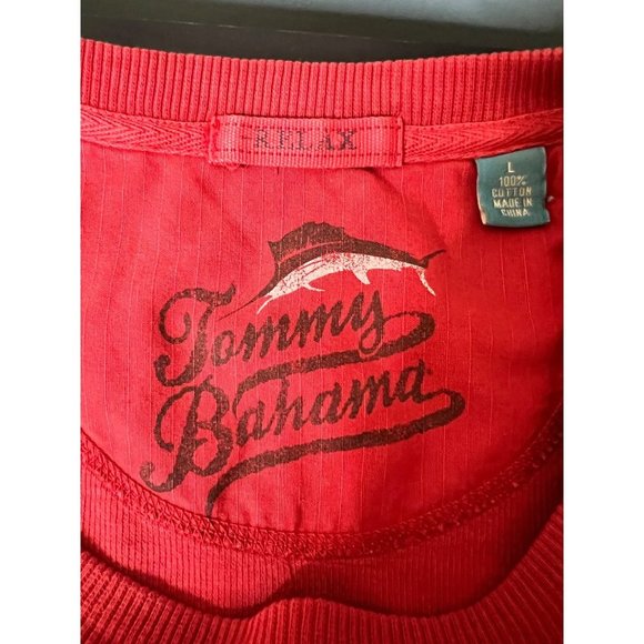 Tommy Bahama Relax Large Embroidered Orange Crewneck Long Sleeve Sweatshirt‎ - Picture 4 of 6